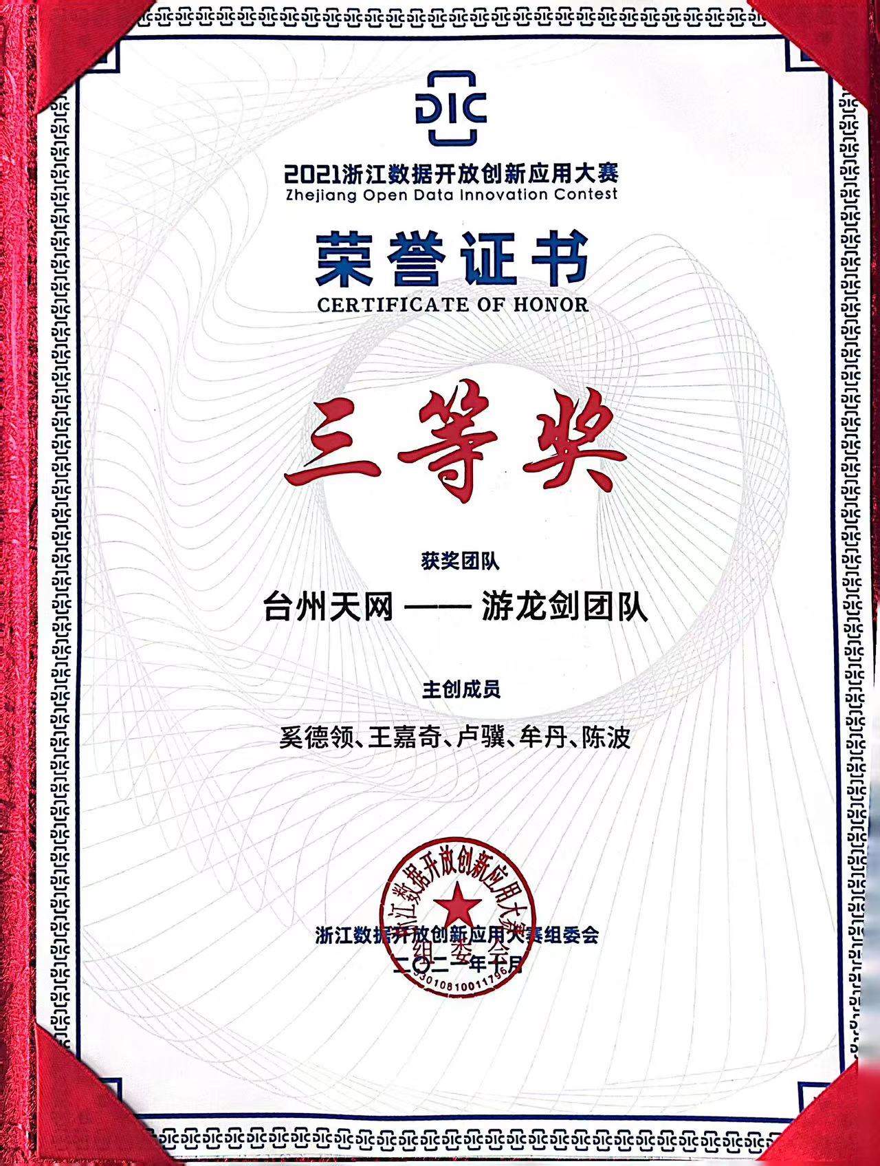 榮譽(yù)證書